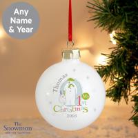 Personalised The Snowman My 1st Christmas Bauble Extra Image 1 Preview